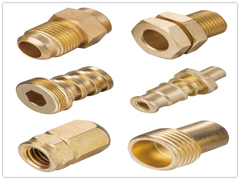 CNC Turning Parts Brass Pipe Fitting Male Copper Tube Connector