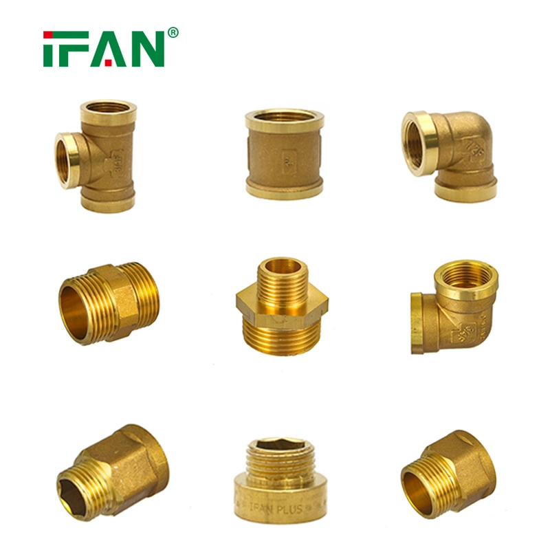 Ifan Factory Supply Copper Fittings Plumbing Brass Pipe Connector Brass Pipe Fitting