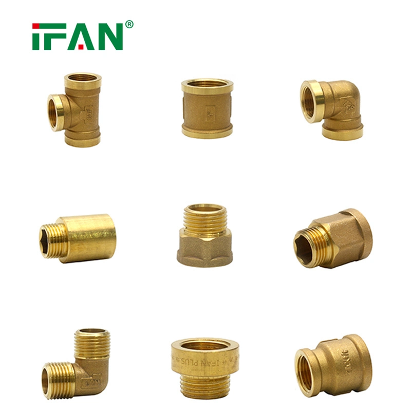 Ifan Factory Supply Copper Fittings Plumbing Brass Pipe Connector Brass Pipe Fitting