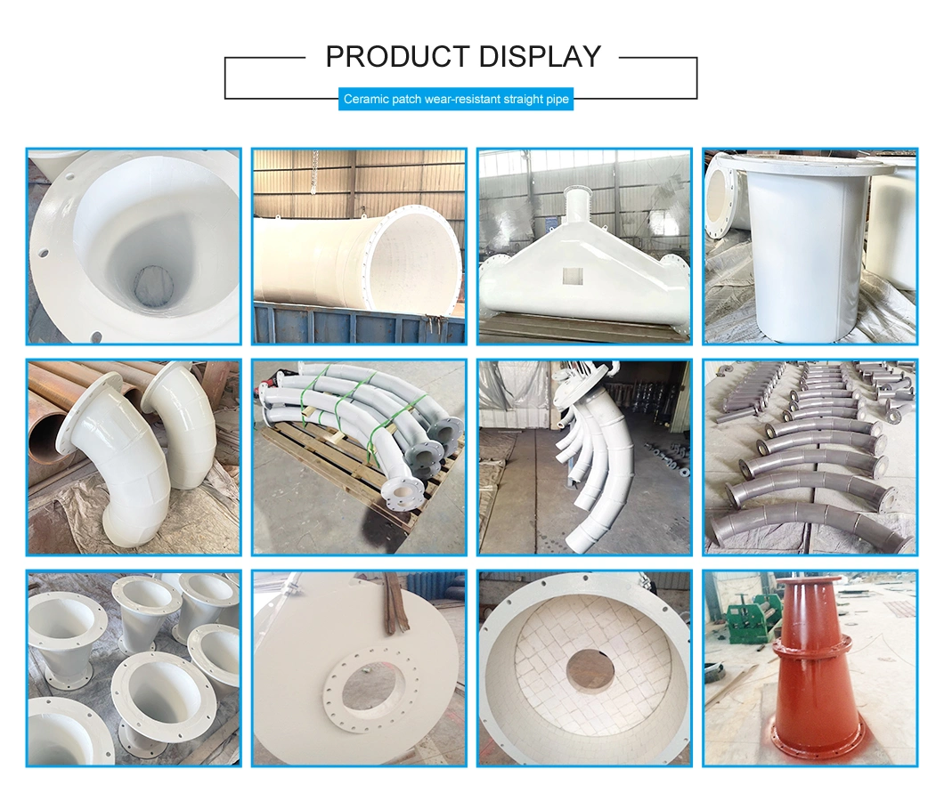 Alumina Ceramic Sheet Wear-Resistant Tube Elbow for Powder Pneumatic Conveying System