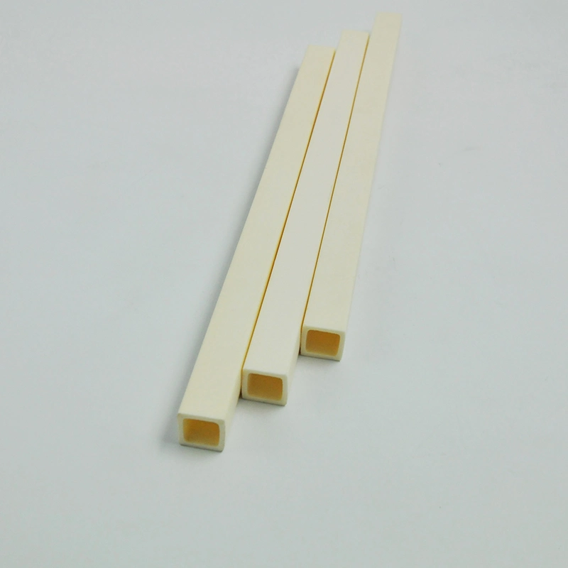 C799 Alumina 99.5% Alumina Ceramic Square Tube Electrode for Corona Machine with High Pressure Resistant