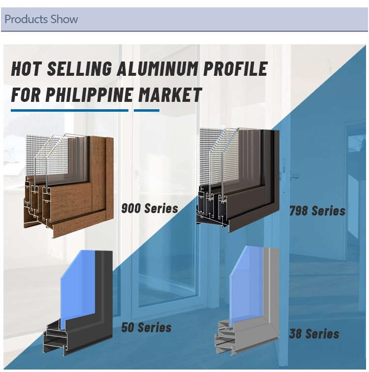 Double 798 Head /Jamb/Top/Bottom Window and Door Material Aluminum Supply