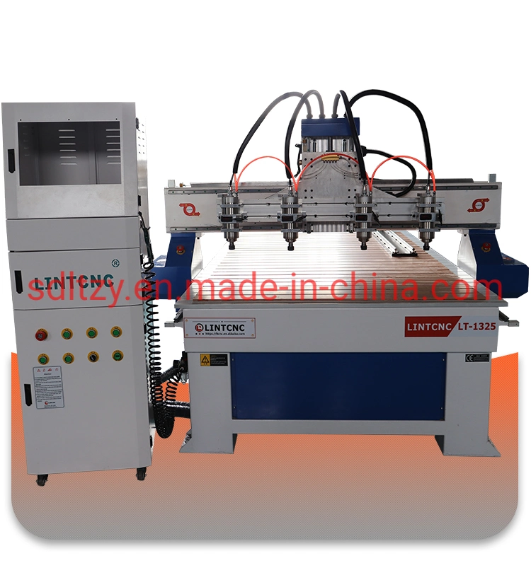 4 Spindles Woodworking Machine CNC Router 1325 with 2.2kw Spindle