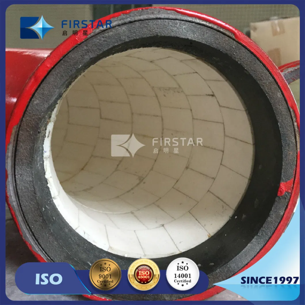 Abrasion Resistance Alumina Ceramic Curved Tubes for Weldeable Pipe Bend Elbow