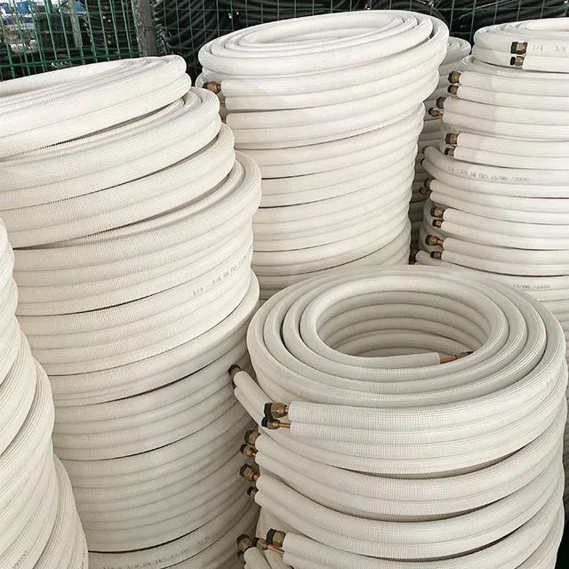 HVAC Twin Insulated Copper Pipe 3m/15m/20m/30m Insulated Copper Tube for Split Air Conditioner Pipe Kit