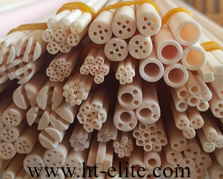 95% 99% Al2O3 Alumina Ceramic Thermocouple Protection Tube C610 C710