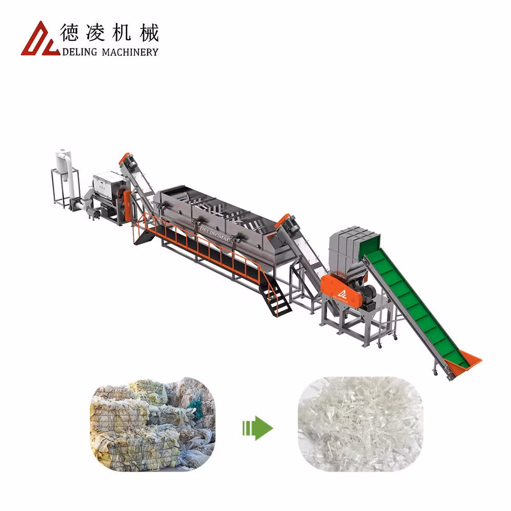 The New PP/PE Film Woven Bag Plastic Recycling Machine Production Line Has a Low Overall Equipment Price