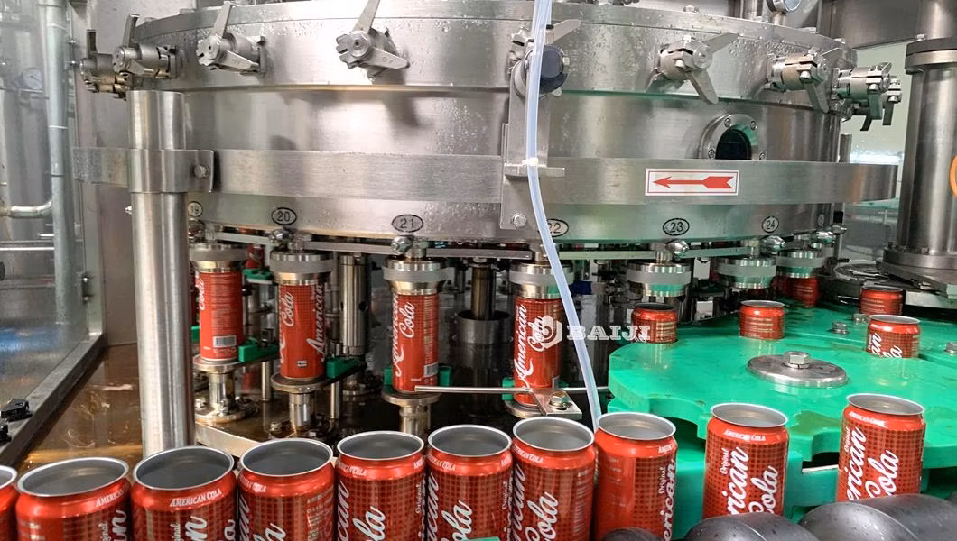 Complete Carbonated Drink Beverage Soda Water Mixing Can Filler Filling Seaming Line Machine