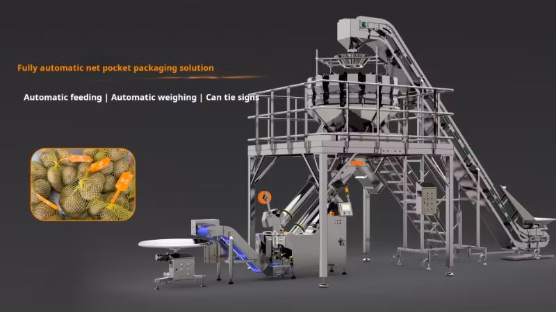 Machine Fresh Orange Mesh Bag Packaging Machine