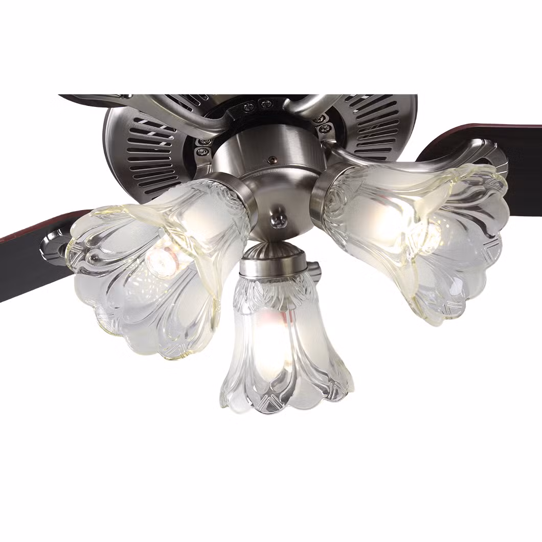 5 Plywood Blades Chandelier Rotor Stator ceiling Fan with Light