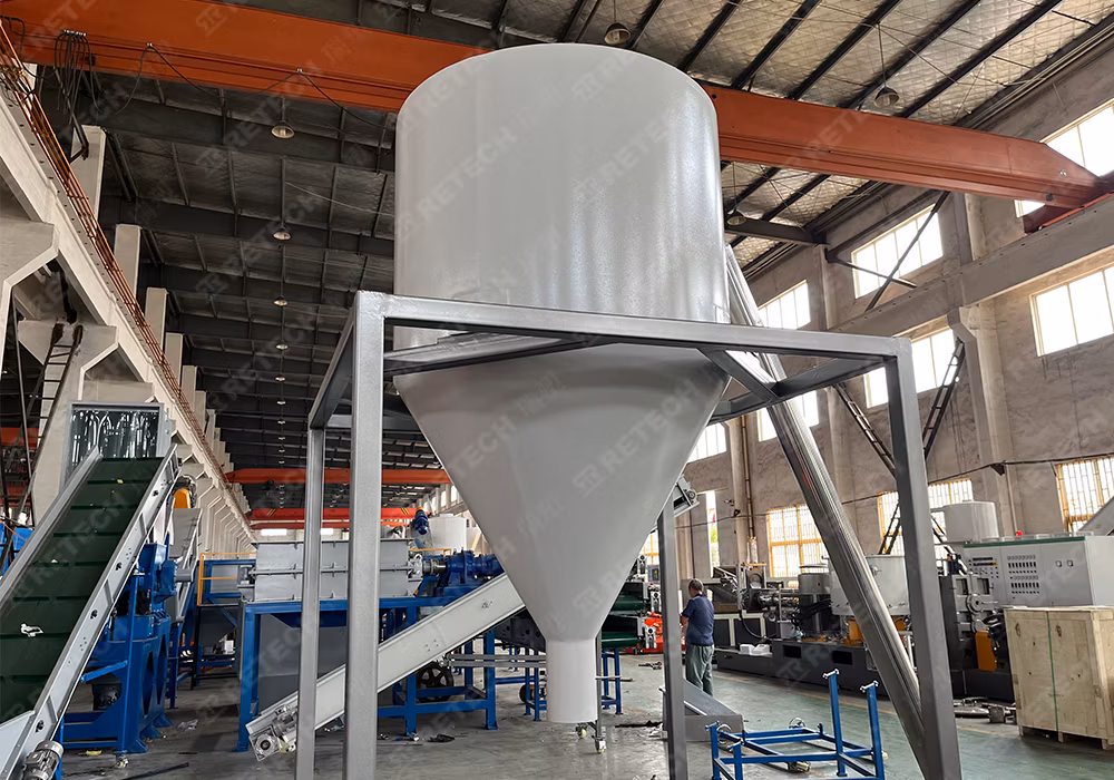 PP Shopping Bag &amp; Plastic PP PE Film Double Stage Granulating Line