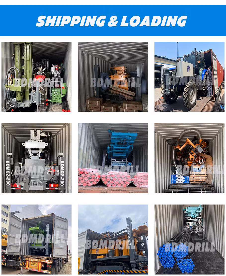 Truck Mounted Borehole Rotary Drilling Machine with Mud Pump and Air Compressor