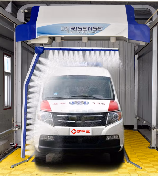 touchless mobile car washing equipment for disinfecting and sterilizing ambulance