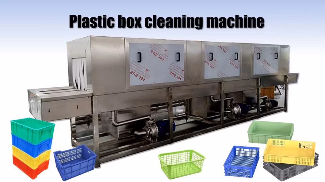 Plastic Egg Tray Cleaning Equipment, Food and Fruit Basket Cleaning Equipment Drying