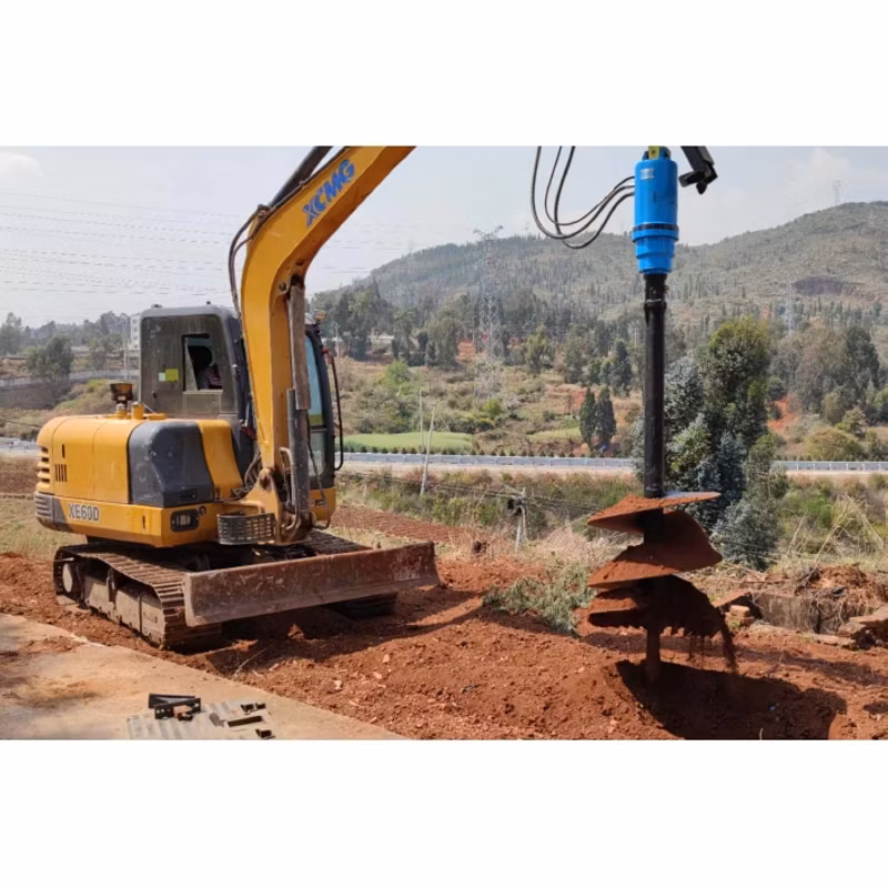 Hot Sale Hydraulic Auger Drill Earth Drill Foundation Piles Post Hole Excavator Heavy Machine Equipment for Hole Drilling
