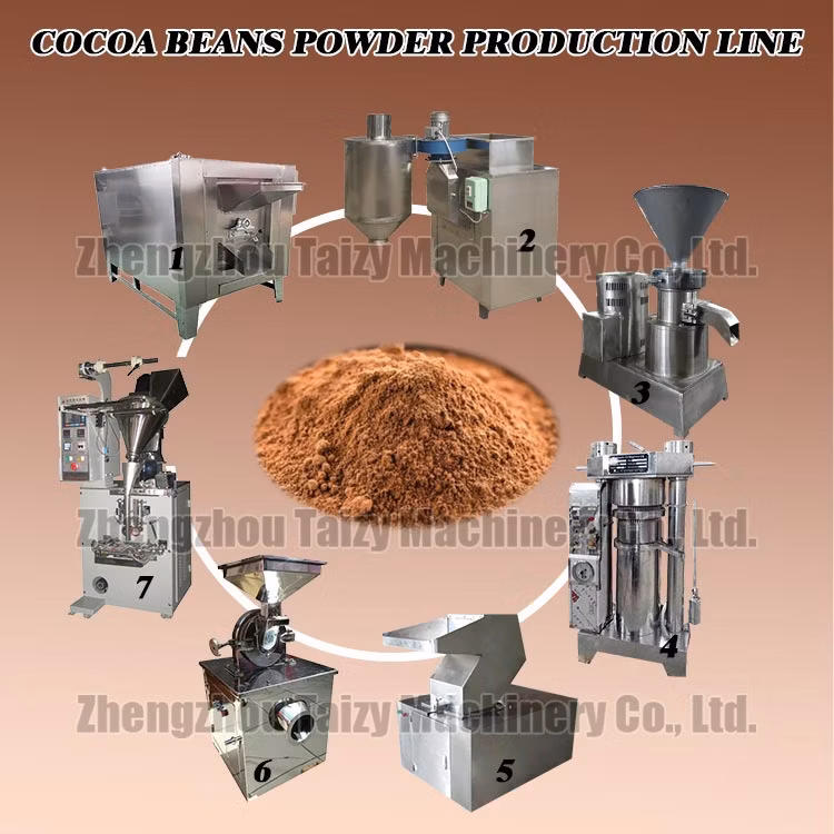 Hot Selling Semi Automatic Cocoa Beans Power and Butter Processing Line