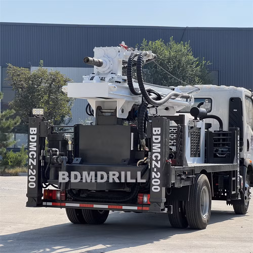 Truck Mounted Borehole Rotary Drilling Machine with Mud Pump and Air Compressor