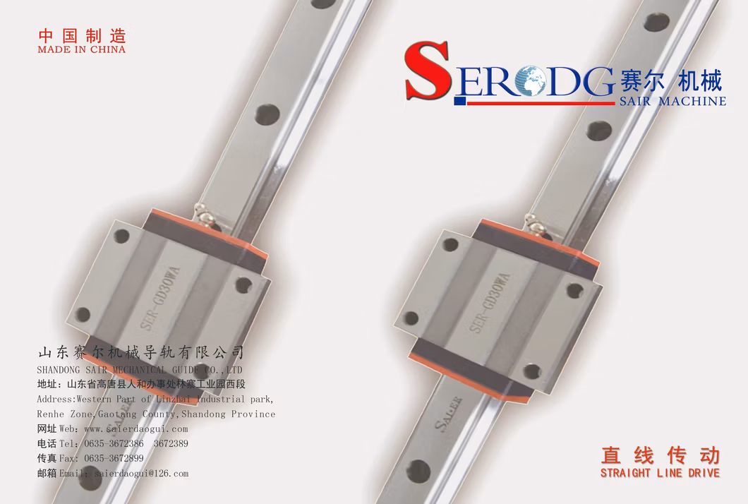 Linear Guide Sgr10 N Sgb10nroller Sliding Block Sliding Rail Woodworking Machinery Aluminum Sliding Block
