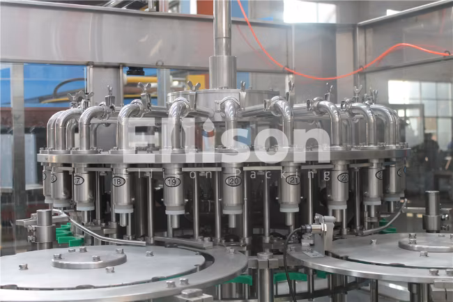 Factory Automatic Glass Bottle Juice Beverage Filling Sealing Labeling Wrapping Packing Production Machine