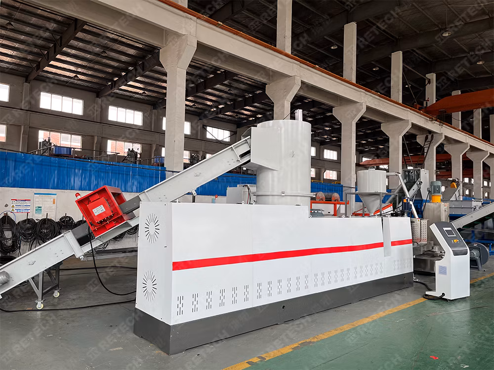 PP Shopping Bag &amp; Plastic PP PE Film Double Stage Granulating Line
