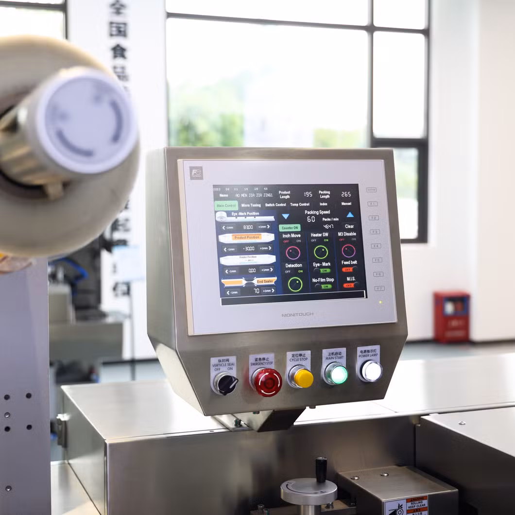 Automatic Biscuit Instant Noodles Chapati Cake Bread Food Servo Packing Pillow Flow Wrap Pack Secondary Group Family Packaging Sealing Machine