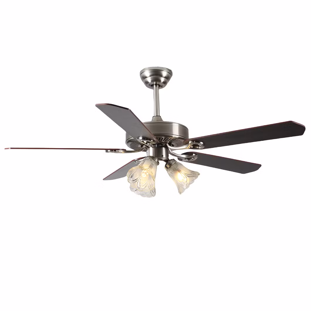 5 Plywood Blades Chandelier Rotor Stator ceiling Fan with Light
