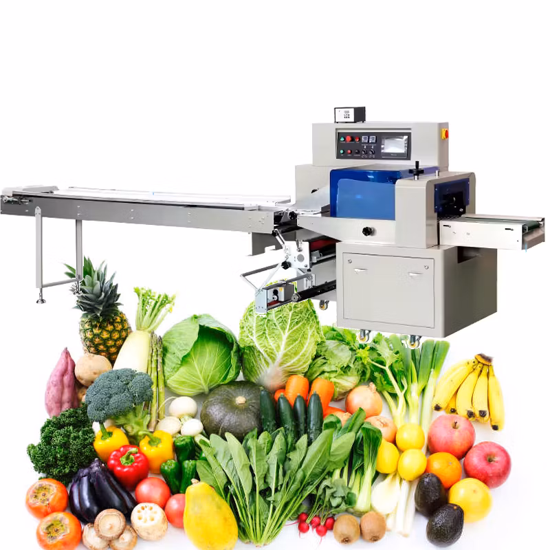 Automatic Horizontal Pillow Flow Wrapping Soap / Biscuit / Popsicle / Candy / Energy Bar Packing Machine