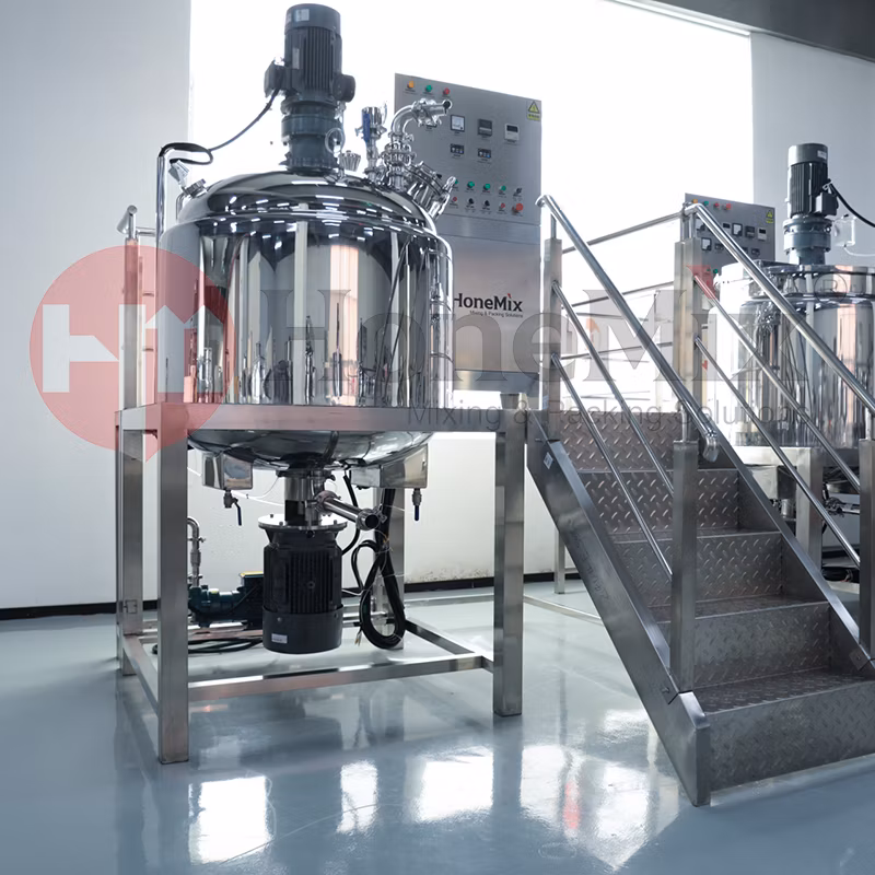 Cosmetic Production Emulsifying Fixed Type Vacuum Emulsify Equipment Cream Mixer Homogenizer Machines