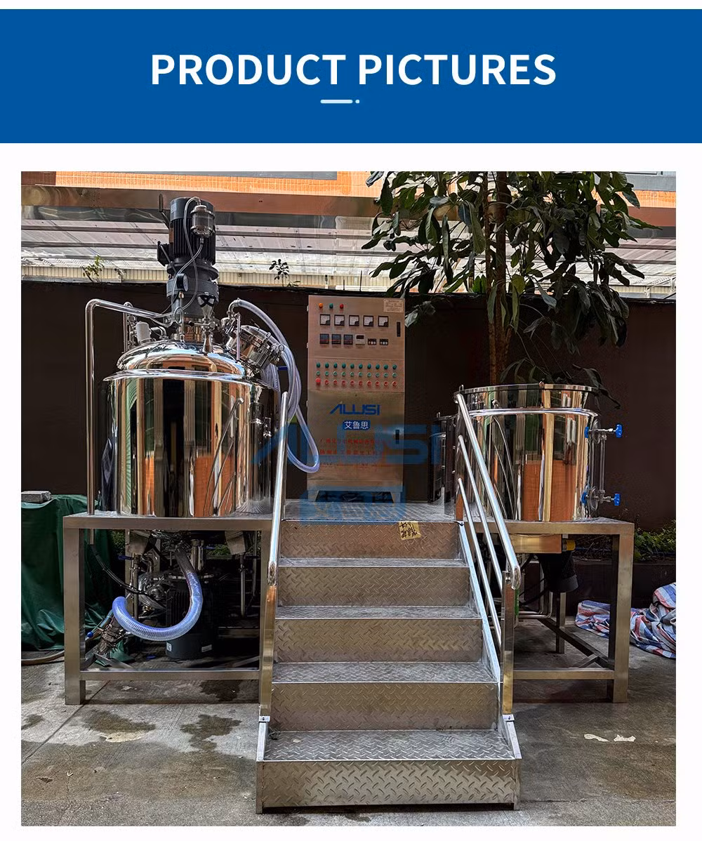 300L Homogenizer Mixer Cosmetic Vacuum Emulsifier Cosmetics Emulsifier Heated Cosmetics Manufacturing Equipment