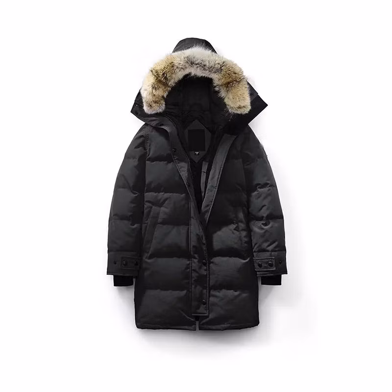 Designer Women&prime;s Puffer Jackets Winter Coat Canada Jackets Long Fur Wool Thick Warm Fur Removable Hooded Down Jacket Red Doudoune Femme Outwear Jackets