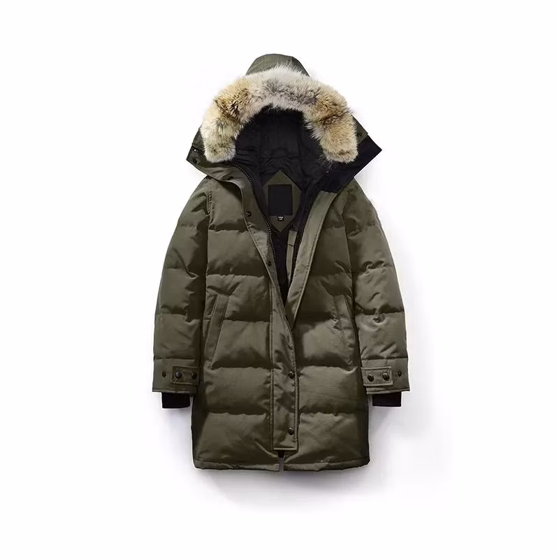 Designer Women&prime;s Puffer Jackets Winter Coat Canada Jackets Long Fur Wool Thick Warm Fur Removable Hooded Down Jacket Red Doudoune Femme Outwear Jackets