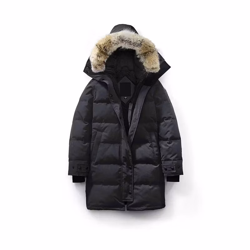 Designer Women&prime;s Puffer Jackets Winter Coat Canada Jackets Long Fur Wool Thick Warm Fur Removable Hooded Down Jacket Red Doudoune Femme Outwear Jackets