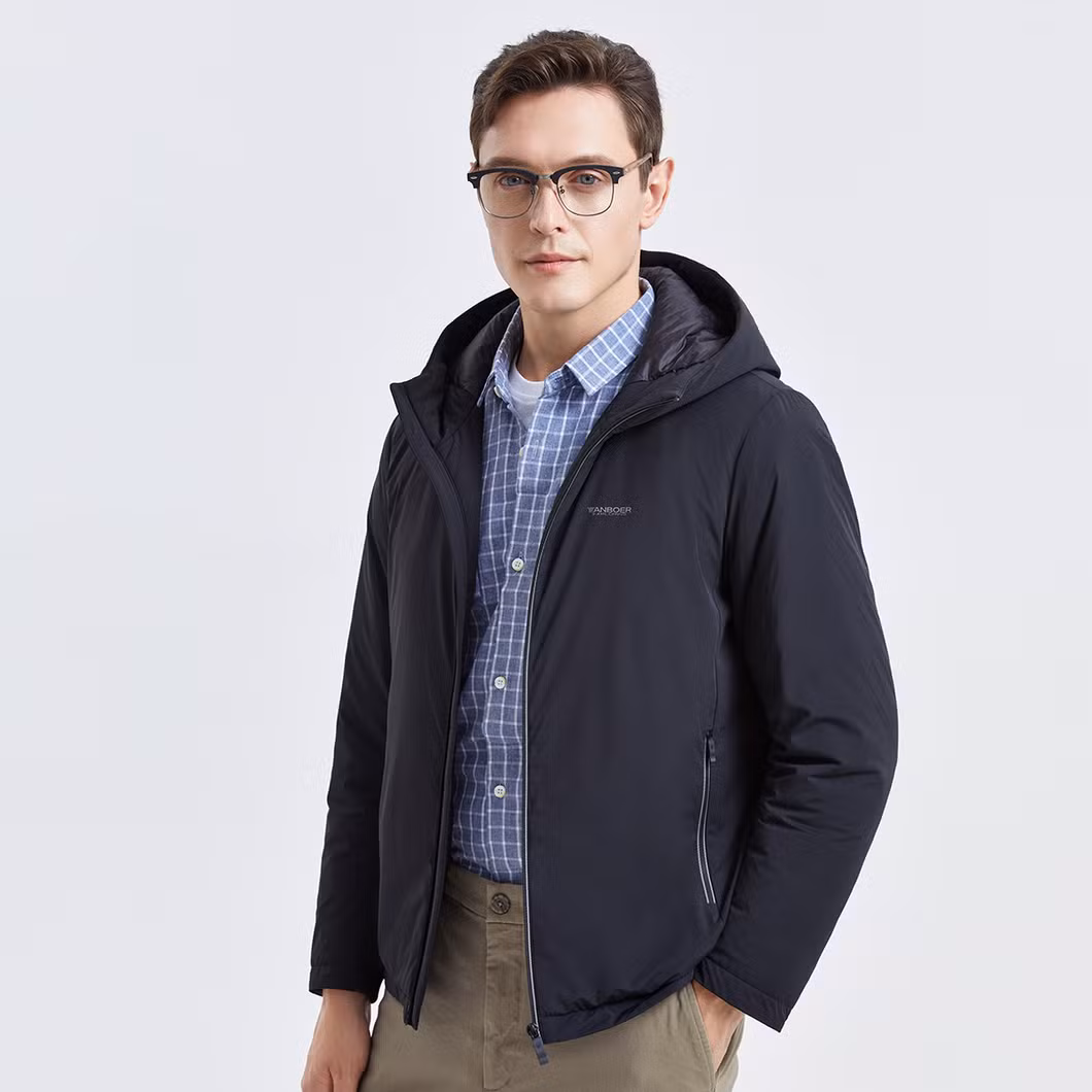 OEM Mens Custom Anti Wrinkle Warm Puffer Down Jacket Winter Lightweight Down Jackets Coat with Hood for Men 2021 Winter