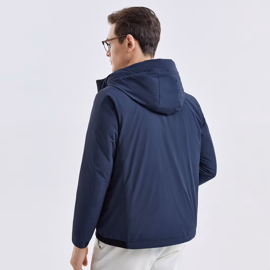 OEM Mens Custom Anti Wrinkle Warm Puffer Down Jacket Winter Lightweight Down Jackets Coat with Hood for Men 2021 Winter