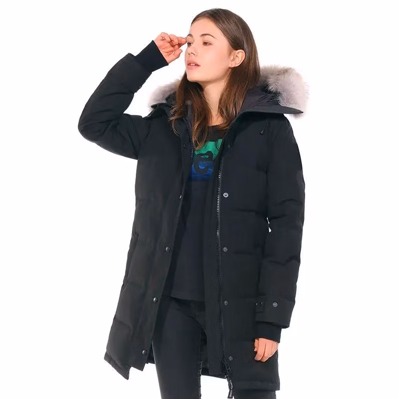 Designer Women&prime;s Puffer Jackets Winter Coat Canada Jackets Long Fur Wool Thick Warm Fur Removable Hooded Down Jacket Red Doudoune Femme Outwear Jackets