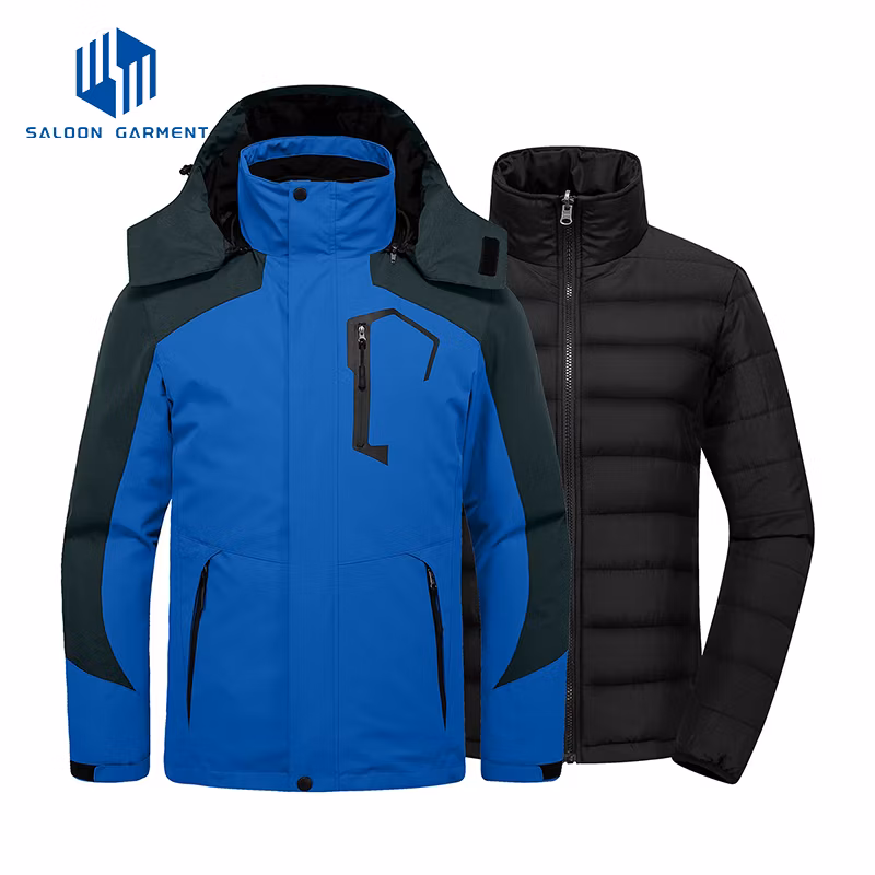 Mens Outdoor Waterproof Winter Coat Mountain Snow 3-in-1 Ski Jacket for Hiking