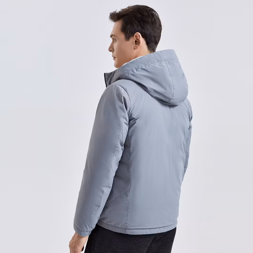 OEM Mens Custom Anti Wrinkle Warm Puffer Down Jacket Winter Lightweight Down Jackets Coat with Hood for Men 2021 Winter