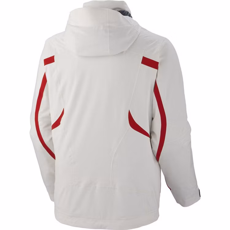 Hooded Waterproof Outdoor Winter White Ski Jacket for Snowboarding