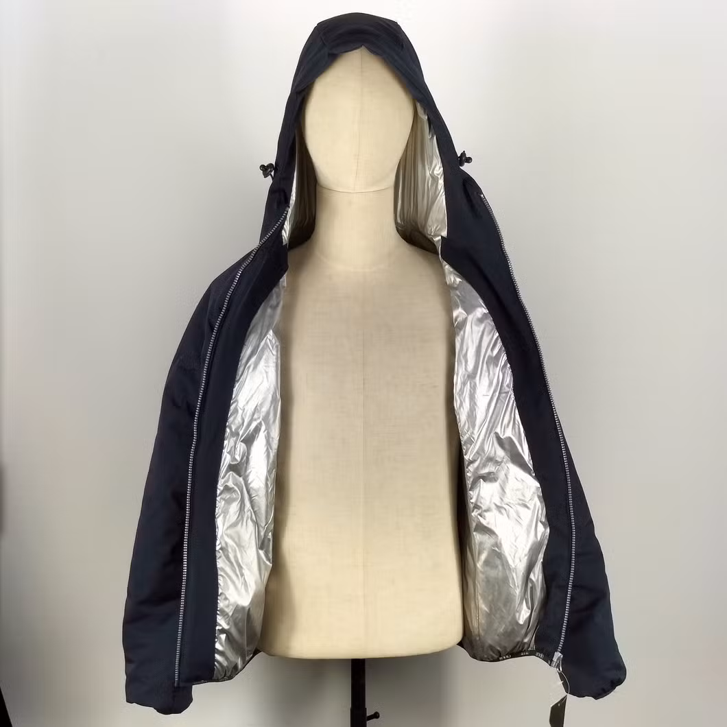 Adult Winter Hooded Short Style Straight/Direct Hood Contrast Color Green/Black Padded/Quilted Coat Down Fashion Light Weight Puffer Jacket Coat