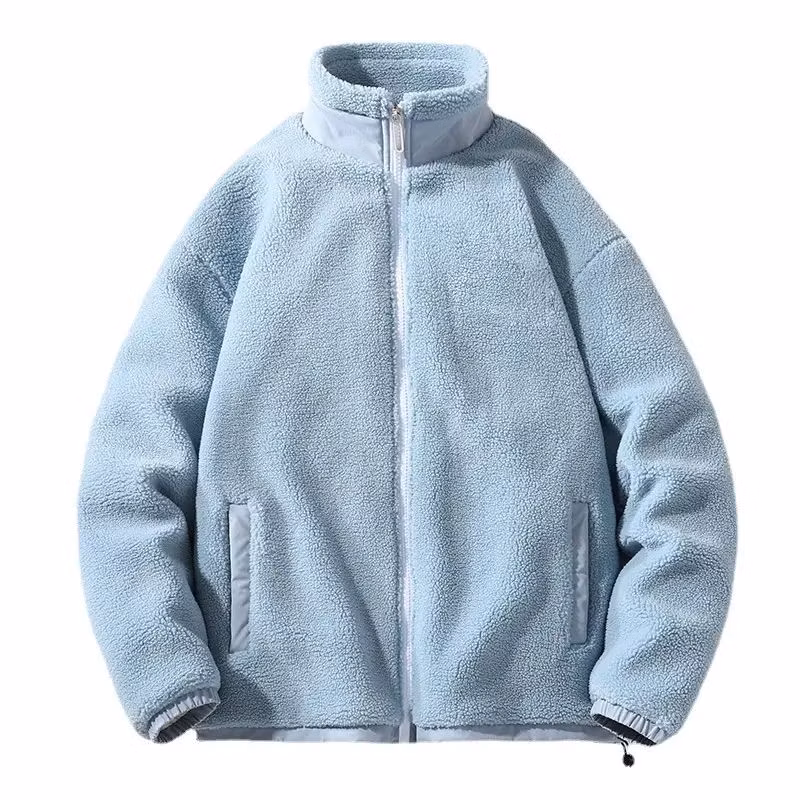 Men&prime;s Work Fleece Jacket Trucker Lapel Work Cargo Jackets for Men