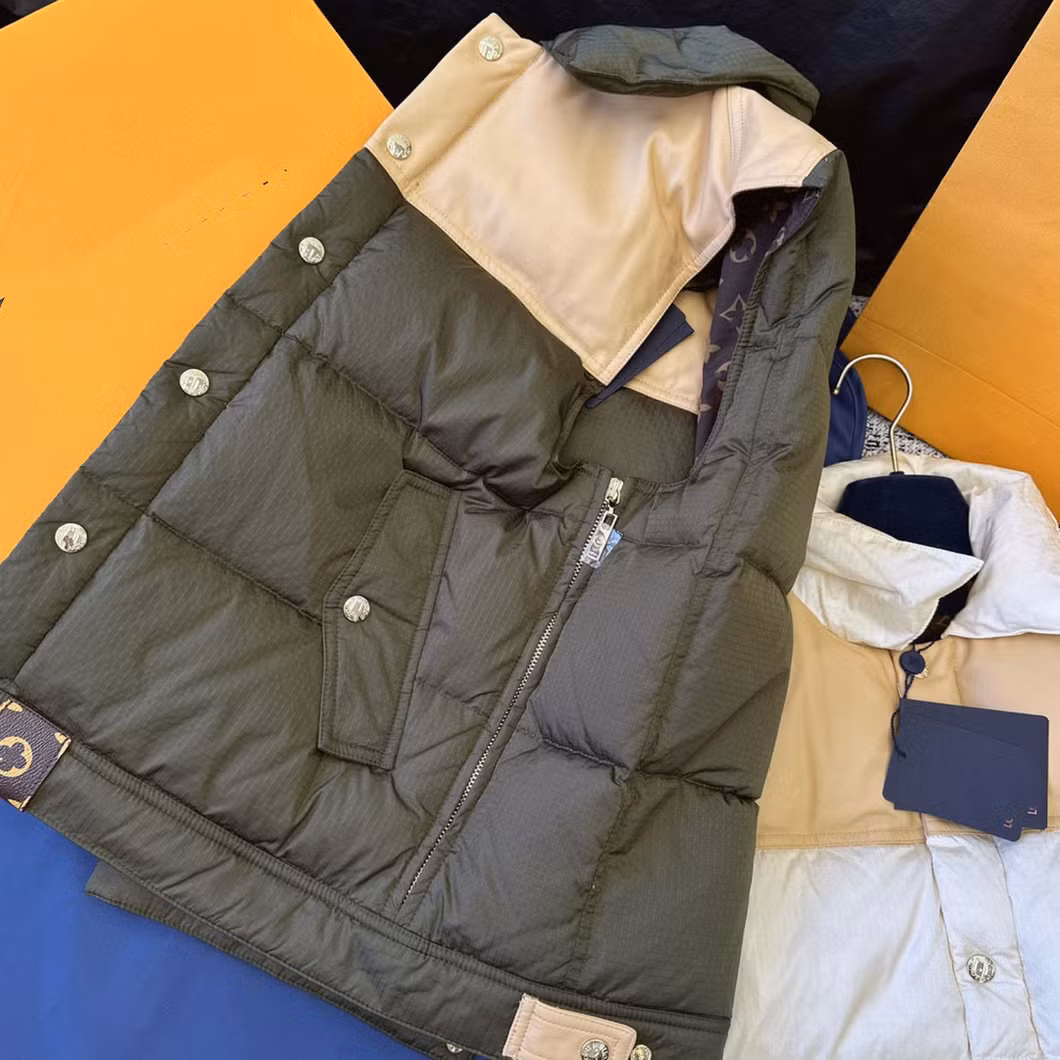 Qianyi The Winter Men Down Coat Custom Face Luxury Brand Name Down Jackets Vest