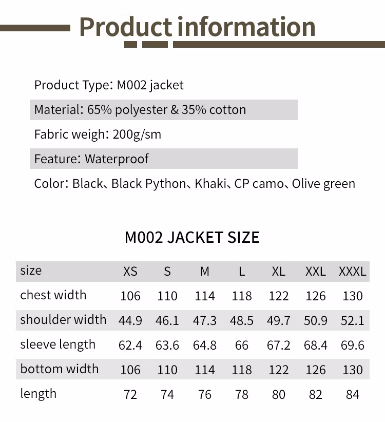 Spring and Autumn Clothing Polyester Cotton Air Force Military Jacket