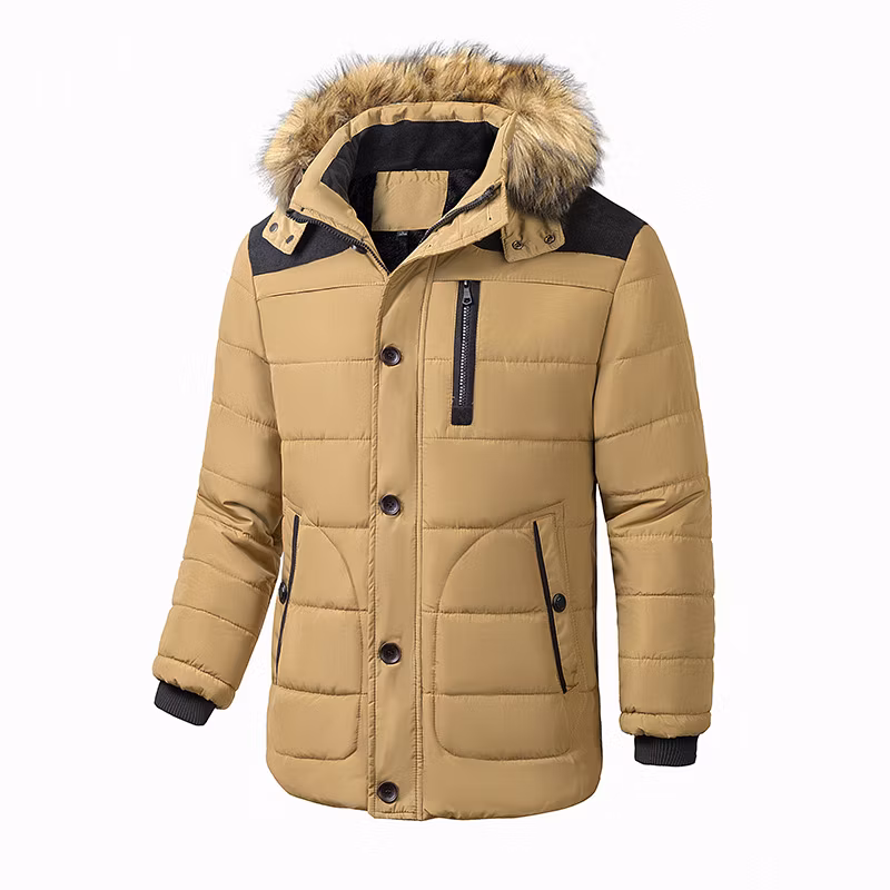 100%Polyester Navy Winter Warm Waterproof Windproof Cotton Padding Jacket