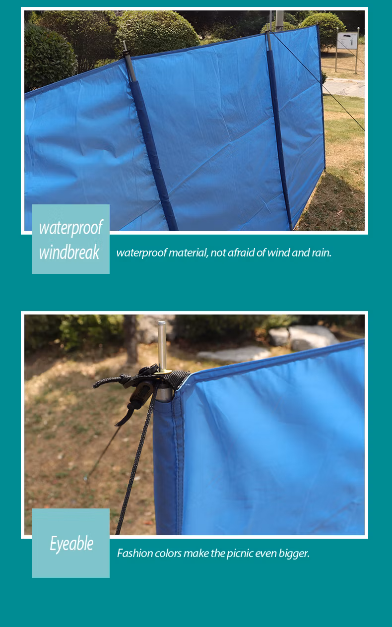 Outdoor Oxford Great Quality Privacy Screen Fence Heavy Duty Camping Windbreak for Beach