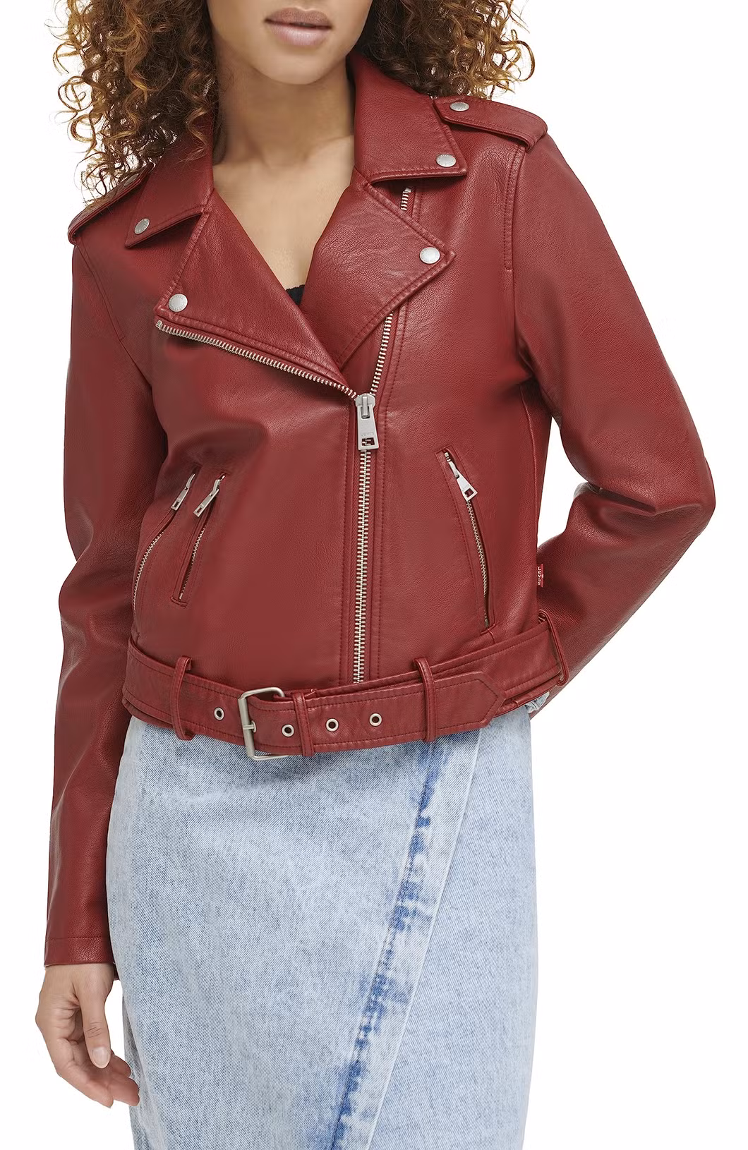 Asiapo China Factory Women&prime;s Street Classic Motorcycle Biker Racer PU Leather Jacket