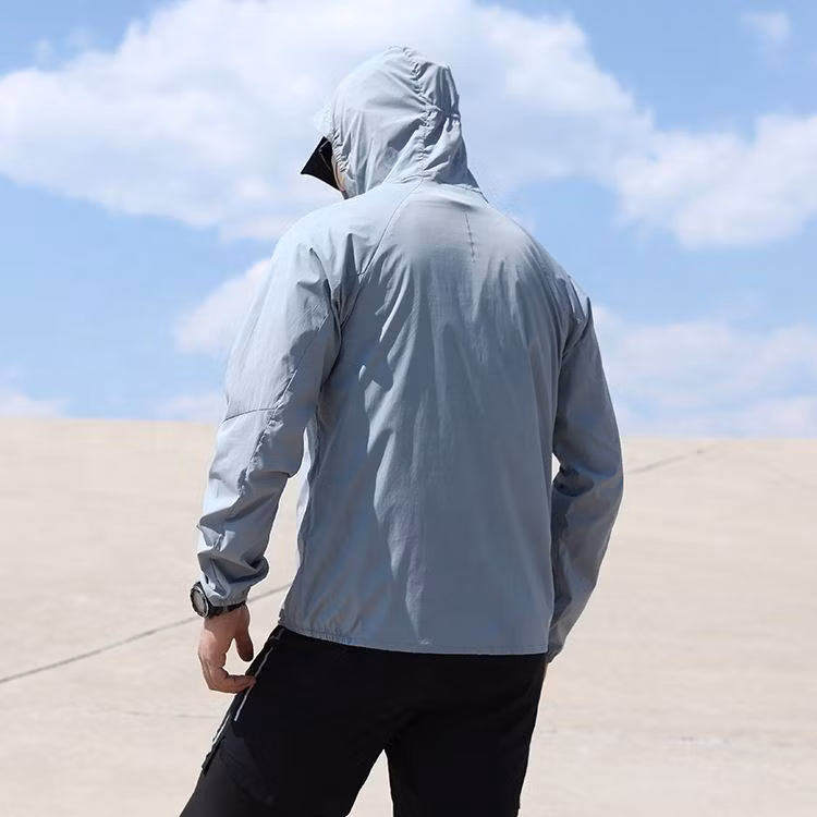 Summer Clothes Windbreaker Ultra-Light Skin Clothes Men Hooded Thin Casual Clothes Tactical Uniform Summer Skin Mens Jackets