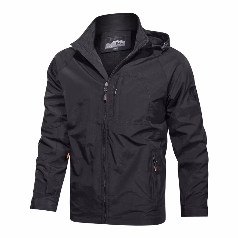 Custom Made Kahki Outdoor Wear Ski Men Softshell Jacket Windbreaker