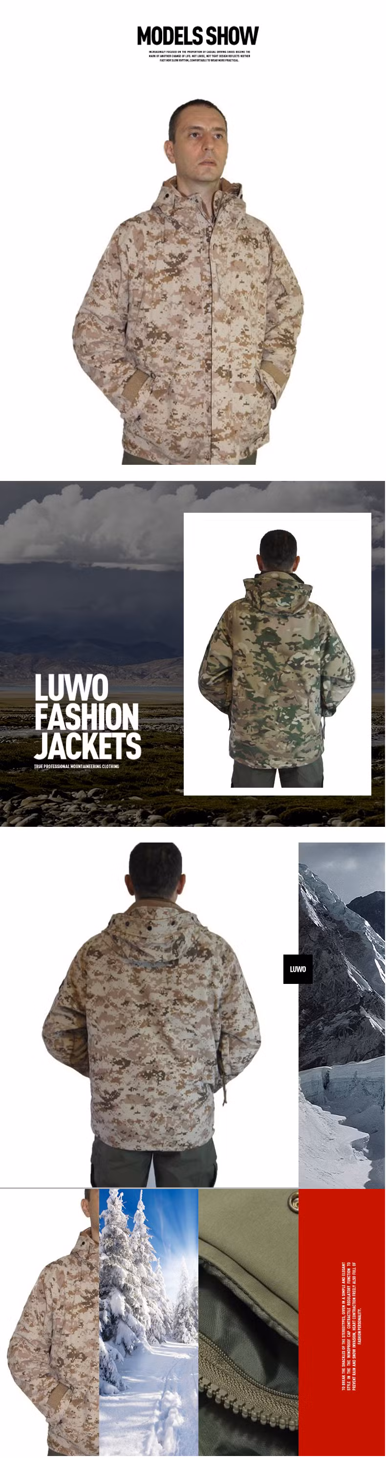 Army Green Camouflage Tactical M65 Field Jacket