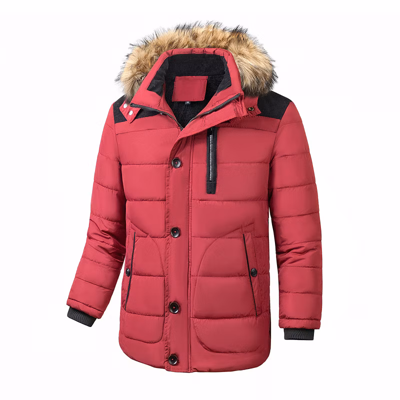 100%Polyester Navy Winter Warm Waterproof Windproof Cotton Padding Jacket