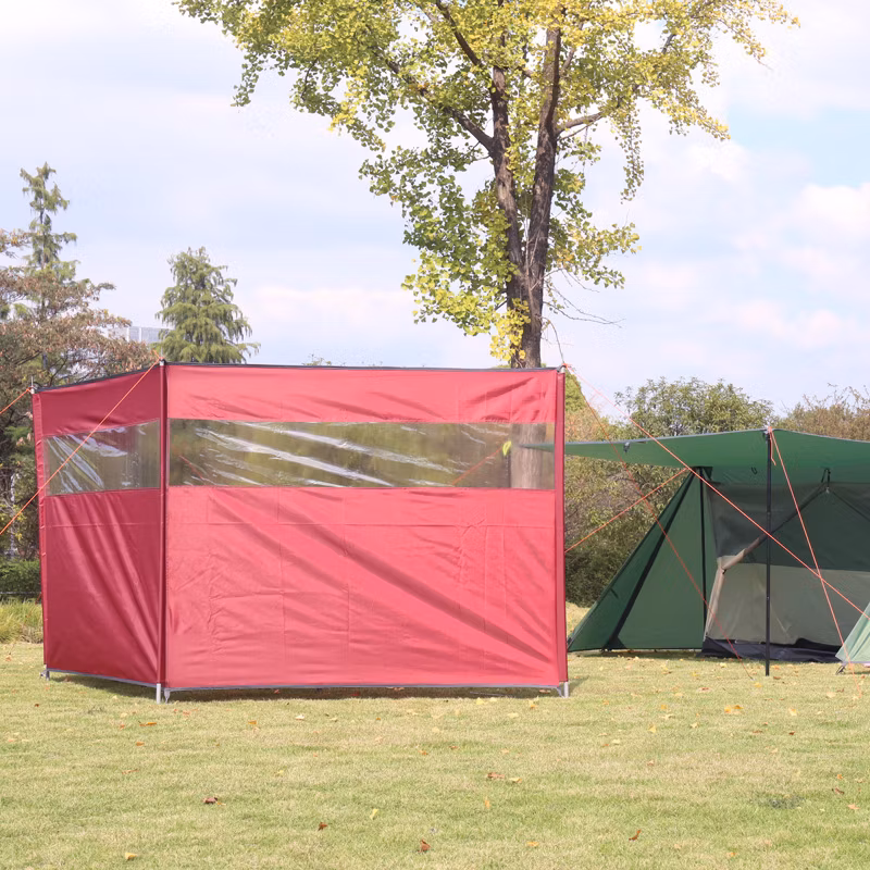 300d Polyester Oxford Waterproof Outdoor Camping Beach Sun Shade Holiday Windbreak Garden Camping-Khaki